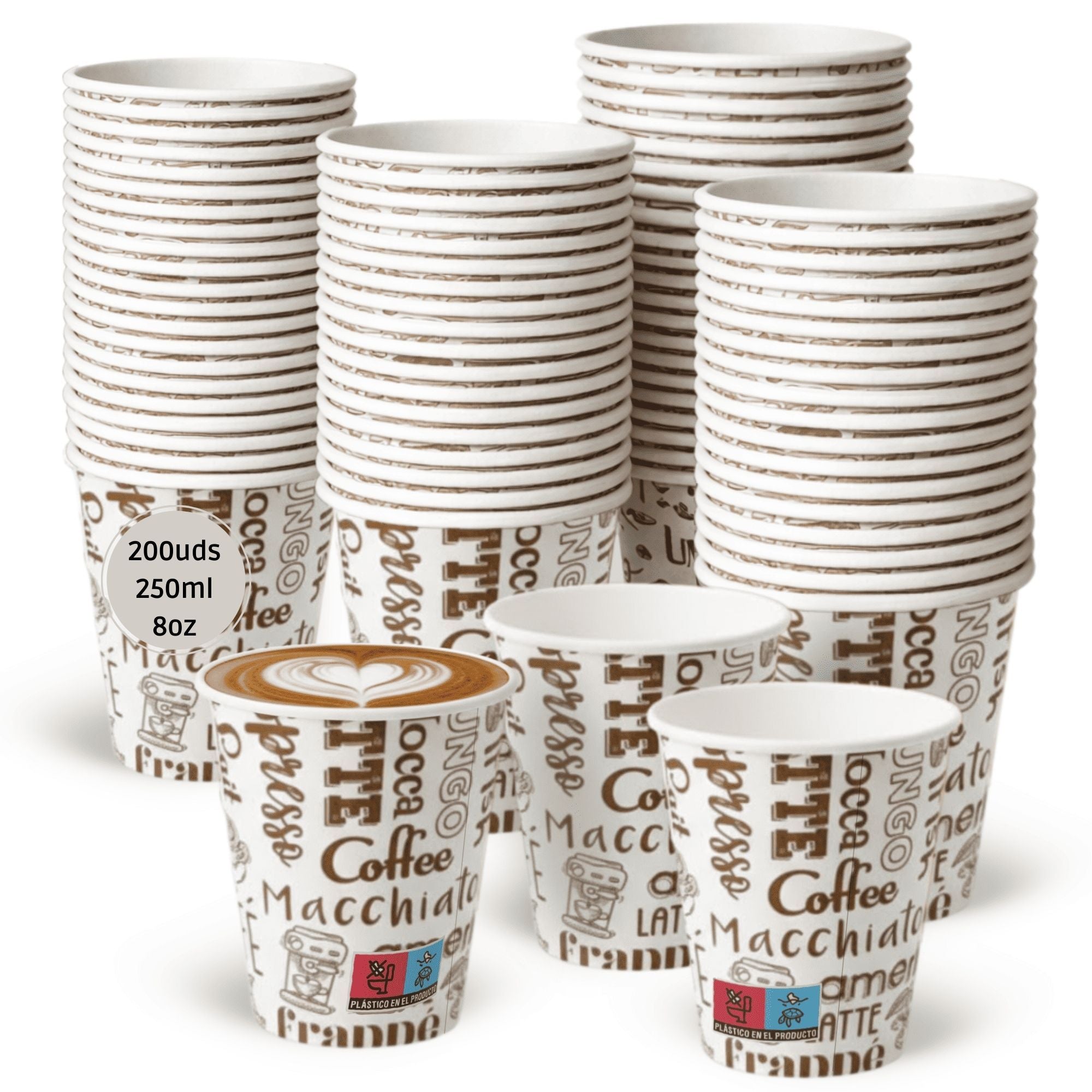 Vasos Cafe Desechables - Vasos Cartón Para Llevar Bebidas Calientes en Hostelería, Eventos y Catering - LAN&LAN