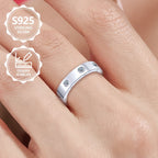 Anillo de moda exquisito para mujer PM:A25 de plata de ley 925, elegante y con estilo, con incrustaciones de circonita sintética, un anillo de joyería de alto valor para mujer, adecuado para viajes de vacaciones y uso diario, el regalo conmemorativo perfe