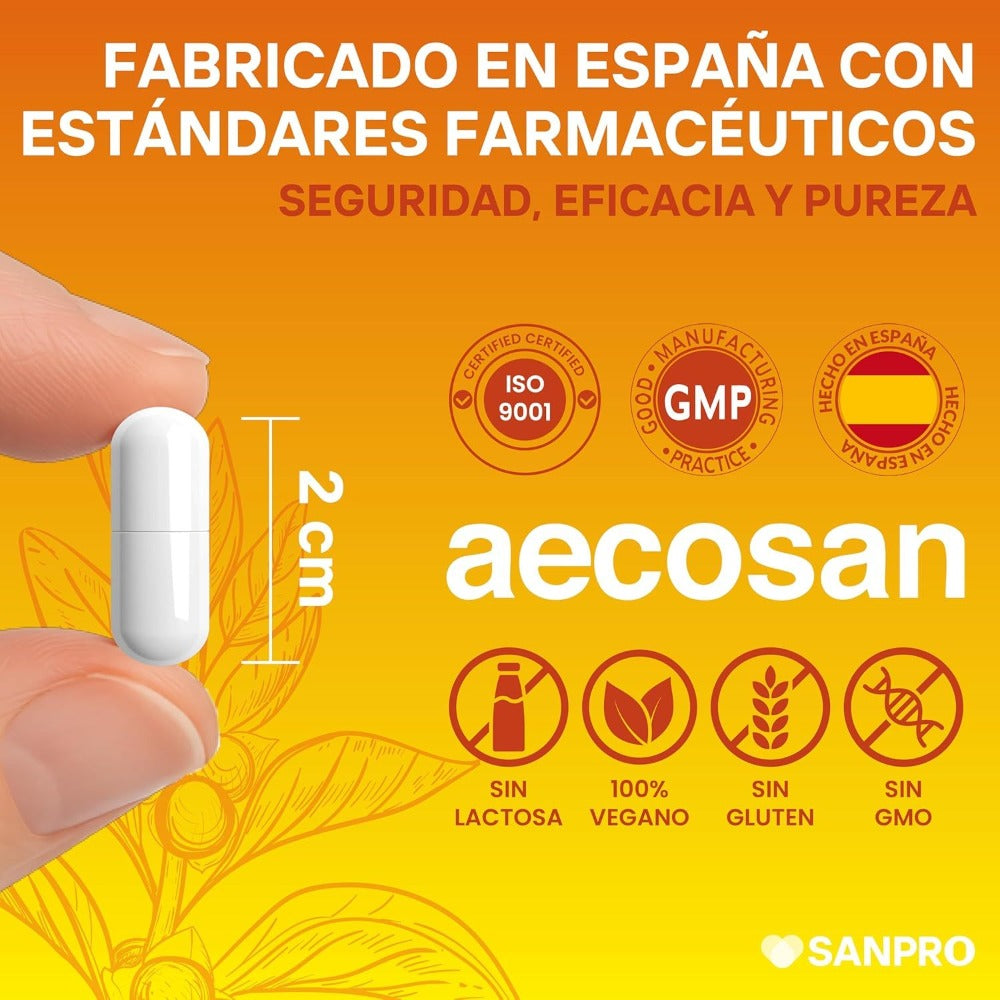 Ashwagandha + Triptófano Complex 7 en 1 | 120 Cápsulas Veganas | Magnesio, Vitaminas B1, B2, B3 y B6 | Fabricado en España y con Calidad Certificada | San Pro