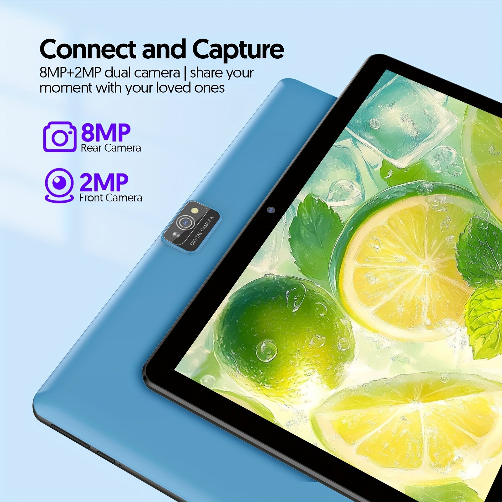 Tabletas Android | Tablet de 10 pulgadas, Tablet Android, Tablet 2 en 1 con Teclado, Funda, Lápiz Óptico, 64GB ROM, 3GB RAM Expansión de 1TB