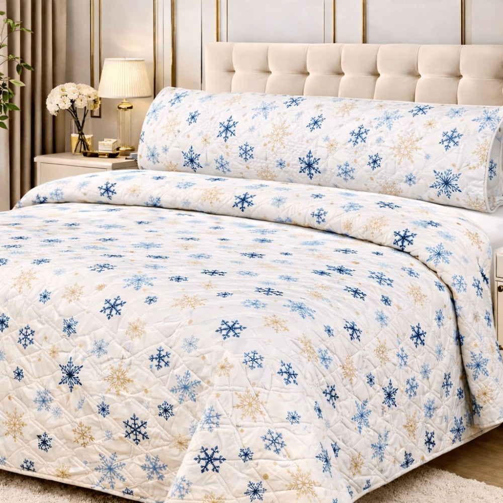Colcha Bouti Microfibra Reversible Estampada – Colcha Verano y Entretiempo Ligera y Transpirable, Acolchado Pinsónico para Todas las Estaciones, Sin Fundas de Almohada