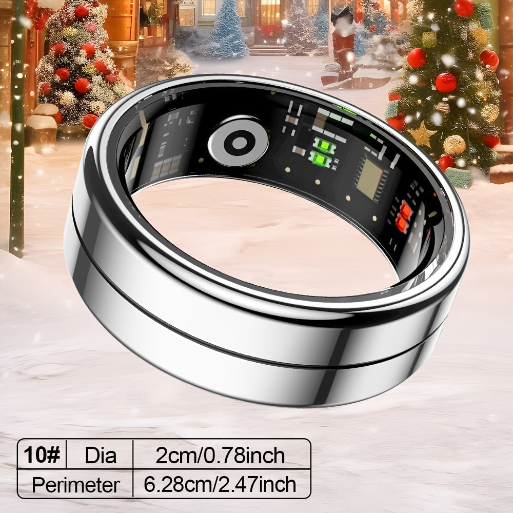 Anillo Inteligente GWENLANDFashion - Conexión Inalámbrica, Gestión de Fitness y Sueño, Capacidad de Batería 15mAh (Talla 8) / 18mAh (Talla 9-13), Fotografía de Ondas, Múltiples Modos Deportivos, Material de Acero Inoxidable - Ideal para la Vida Diaria, Fi