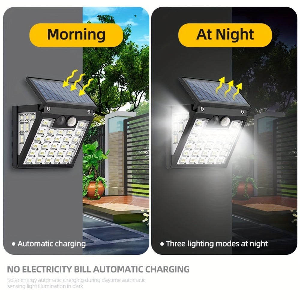 Luz solar exterior con sensor | Jardín patio garaje y seguridad