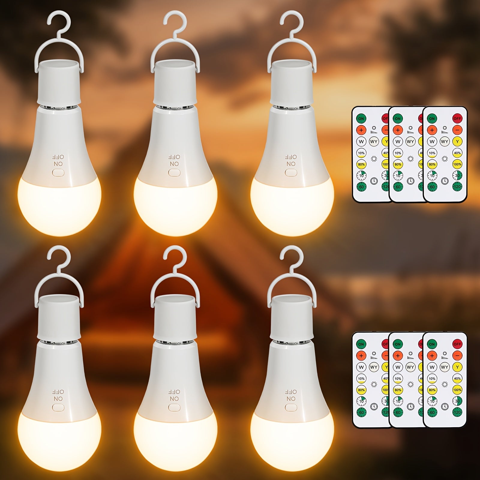 Kimjo E27 Fuente de Iluminación Recargable con Batería - Fuente Recargable con Control Remoto E27 7W - Fuente de Luz con Batería USB 3 Colores Regulable con Función de Temporizador - Luz de Emergencia con Control Táctil