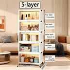 Armario plegable de 5/4/3 niveles, el contenedor de cocina, caja de almacenamiento grande de doble apertura, accesorios para gabinetes, muebles con cubierta y ruedas, armario grande para guardar ropa, snacks, libros, contenedor plegable para el hogar, la