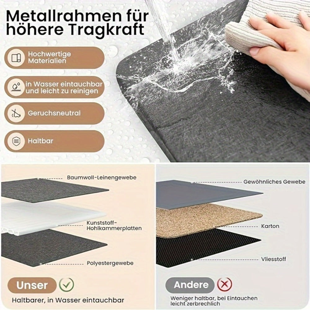 6 piezas de caja de almacenamiento con tapa, cajas de tela, cesta de almacenamiento con asas, cubo de almacenamiento, caja plegable para ropa, juguetes, caja plegable gris
