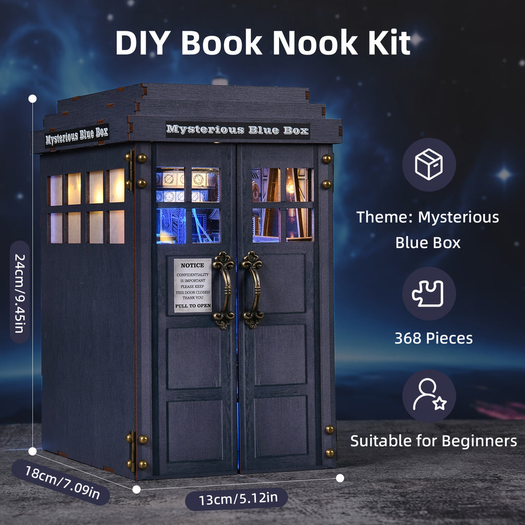 Kit Booknook, Casa de Muñecas, Puzzle 3D de Madera, Decoración para el Hogar, Artículo Decorativo, Adecuado para el Día de San Valentín, Halloween, Acción de Gracias, Navidad y Regalos de Cumpleaños (Caja Mágica Misteriosa)