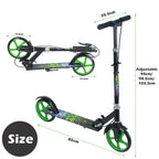 Patinete plegable, patinete de pisar, patinete urbano, patinete para adolescentes y adultos, con freno de mano y manillar ajustable, ruedas grandes y resistentes de PU, gran regalo y juguete