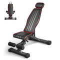 Banca de Pesas Ajustable con Inclinación - Capacidad de 300 kg/660 LB, Banco Plegable para Gimnasio en Casa con Estructura de Hierro Resistente y 10 Posiciones Ajustables para Ejercicios de Prensa de Pecho, Hombros y Abdominales (Negra)