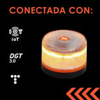 Luz Emergencia Coche Homologado DGT, con SIM y Datos Pagados hasta 2038, Baliza v16 Homologada dgt con Geolocalizador, Obligatoria enero 2026, Luz v16 con Geolocalización 3.0, Aprobada por DGT, Modelo 6LR61