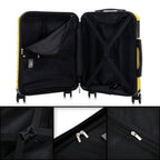 Juego de 3 Maletas 55x40x20cm ABS+Policarbonato | Maleta Mediana Expandible 66x45x27.50 - 30cm Extendido - 23kg | Neceser 29cm | Semirrígida trolley 4 ruedas giratorios a 360º cierre numérico - Negro/AzulMarino/RosaDorado/Turquesa/Menta/Verde/Amarillo/Ros