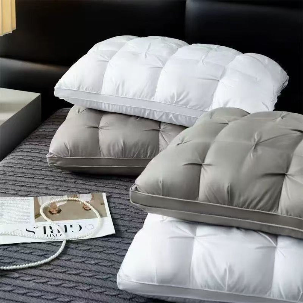 Almohadas 900 g de masaje de algodón para el cuello, ideales para un sueño suave, almohada ergonómica ajustable con soporte contorneado, núcleo de almohada de alta calidad, funda de almohada desmontable