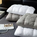 Almohadas 900 g de masaje de algodón para el cuello, ideales para un sueño suave, almohada ergonómica ajustable con soporte contorneado, núcleo de almohada de alta calidad, funda de almohada desmontable