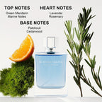 Perfume LASTAR de 50 ml para mujer y hombre - Aroma acuático a agua de mar con madera de cedro, pachulí y cítricos, fragancia de larga duración de 4 a 6 horas, empaque en caja de regalo, Eau de Toilette para uso diario, citas y desplazamientos, regalos