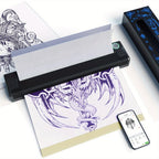 Impresora térmica de transferencia de tatuajes DIY Peripage, 1 pieza con 5 hojas de papel de transferencia A4, mini impresora portátil compatible con smartphones y computadoras iOS y Android para tatuadores y principiantes