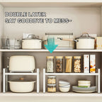 Estantería de cocina extensible para 1pc/2pcs, estante dorado para almacenamiento de especias, adecuado para encimeras de cocina, despensa, armarios, refrigerador ()