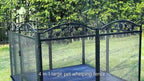 Parque de juegos resistente para perros de 8 paneles: Valla de metal para cachorros y perros, apta para uso en interiores y exteriores, recinto de ejercicio plegable para mascotas con almohadilla, ideal para partos y entrenamiento, incluye puerta, adecuad