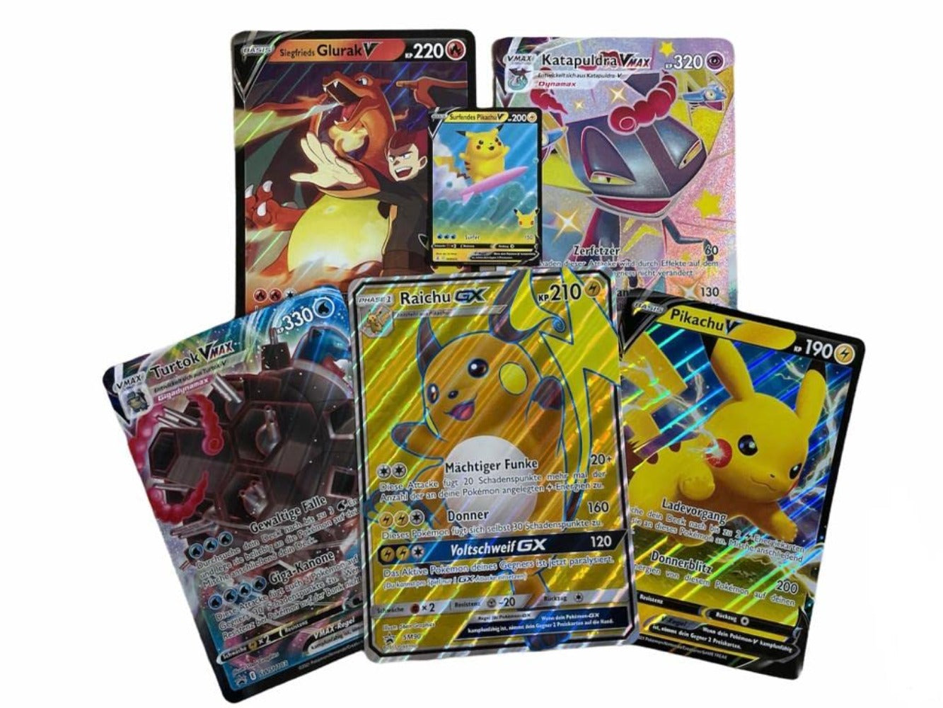 Pokémon XXL Inglés Paquete de 2 Jumbo Sobre Tamaño Aleatorio Raridad V/VMAX/HOLO/EX/GX