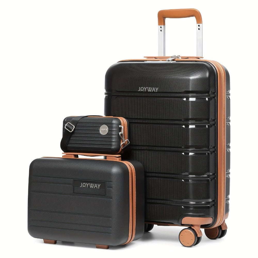 Juego de equipaje de viaje Joyway, 20 pulgadas, 24 pulgadas, 28 pulgadas, juego de equipaje de mano, con ruedas giratorias, bolsa de viaje y neceser