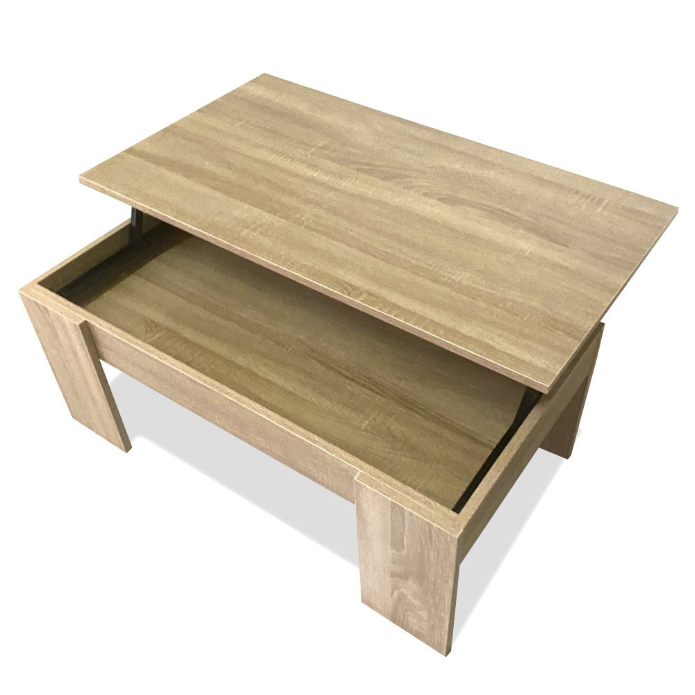 Mesa de Centro Elevable Nyana Home Mesa Multifuncional con Almacenaje Oculto Estructura Robusta y Estable Desplegable con Doble Altura