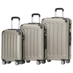 Juego de maletas familiares de tres piezas 20+24+28 pulgadas, equipaje de cabina de 20 pulgadas con ruedas universales, caja de almacenamiento para viajes de negocios, cartera ABS resistente y gran capacidad (ML-XL-set)
