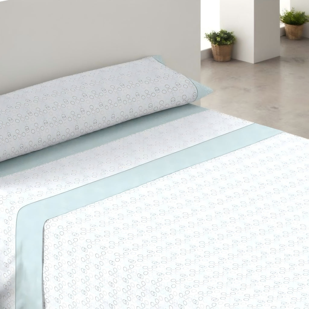Juego de cama de 3/4 piezas apto para todas las estaciones, que incluye una sábana, una sábana ajustable y fundas de almohada. Medidas: 90 cm, 105 cm, 135 cm, 150 cm y 180 cm