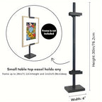 Soporte de Caballete para Artista, Caballete Dorado Ajustable, Juego de Soportes para Pintura al Óleo con Marco, Estante Decorativo para Colgar Cuadros, Ideal para Lienzo y Dibujo, Exhibición en Mesa o Suelo, Tablero de Dibujo