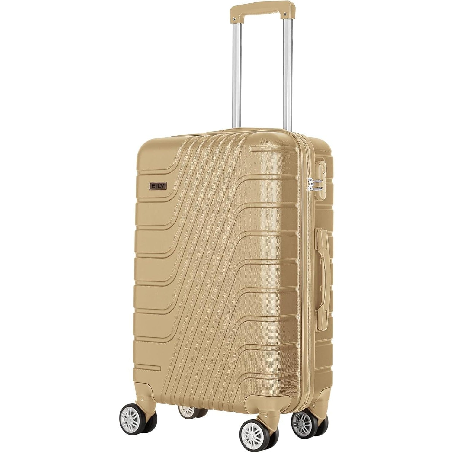 1 Unidad Maleta De Cabina 52x35x20cm, Unisex, Ideal Para Viajes De Pascua, Viajes Y Negocios; Capacidad 10kg, Material ABS, Cerradura De Combinación, Ruedas Desmontables Y Resistentes
