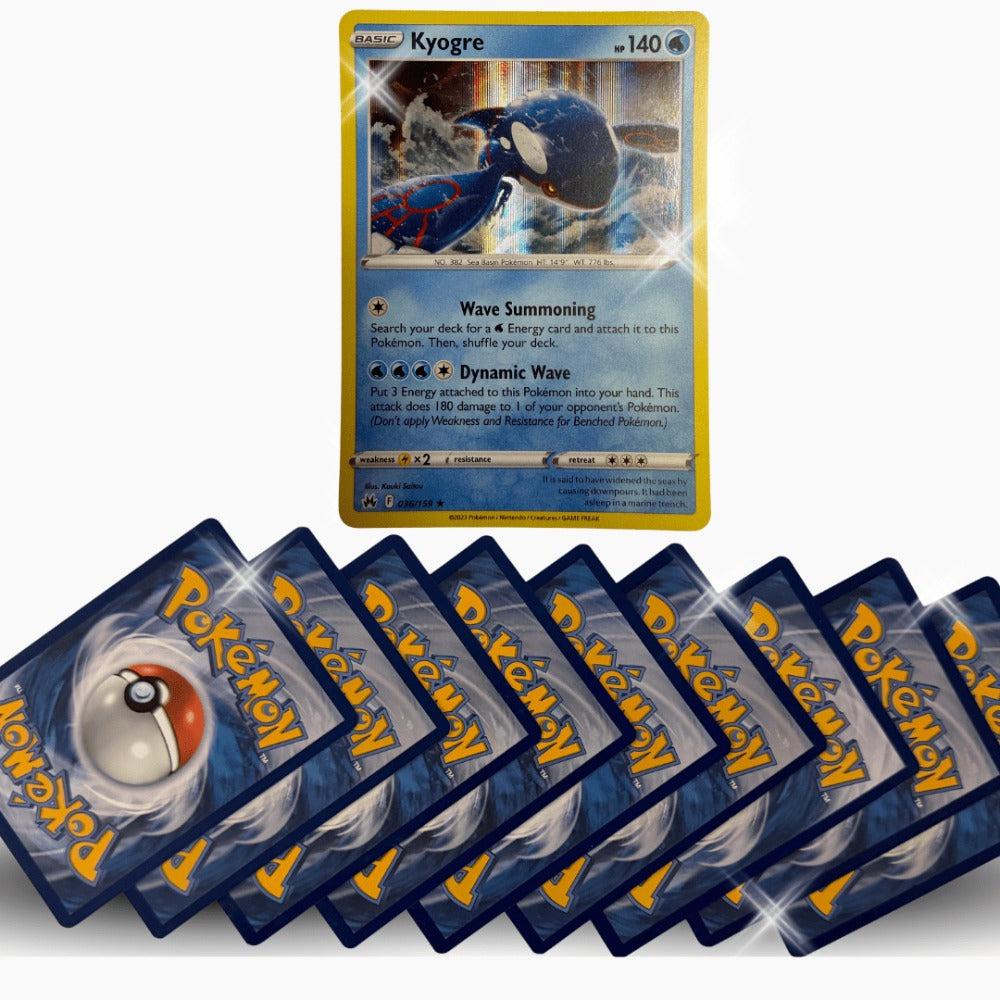 10 Cartas Originales de Pokémon Reversas/Holo, Cartas Brillantes de Pokémon en Inglés - Holográficas/Reversas con Foil - Cartas Surtidas