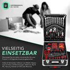 TRESKO® Juego de Herramientas Completo de 1400 piezas | Gabinete de Herramientas Lleno | Caja de Herramientas XXL | Bolsa de Herramientas con Herramientas | Carro de Herramientas | Acero al Cromo-Vanadio
