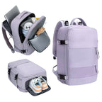 Mochila de Viaje para Cabina de Avion 45x30x20 para Vuelo Barato Equipaje de Mano y Espaciosa con Compartimento para Zapatos y Mochila Antirrobo Multifuncional para Viajes 2210.