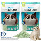 2 Paquetes de Arena para Gatos con Tofu, 6L Cada Uno, Fuerte Absorbencia, Fácil Compacidad, Desagotable, Sin Polvo, Múltiples Aromas Disponibles, Suministros para Mascotas, Sin Polvo Fácil de Aglomerar y Controla Olores -y Segura para Gatitos