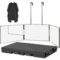 Espejo de tocador plegable de 3 secciones, vista ajustable de 360 grados, ganchos telescópicos, vidrio templado de 30X19 cm, marco de ABS, portátil y plegable para corte de pelo, peinado, afeitado
