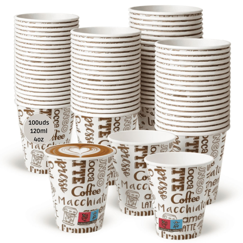 Vasos Cafe Desechables - Vasos Cartón Para Llevar Bebidas Calientes en Hostelería, Eventos y Catering - LAN&LAN