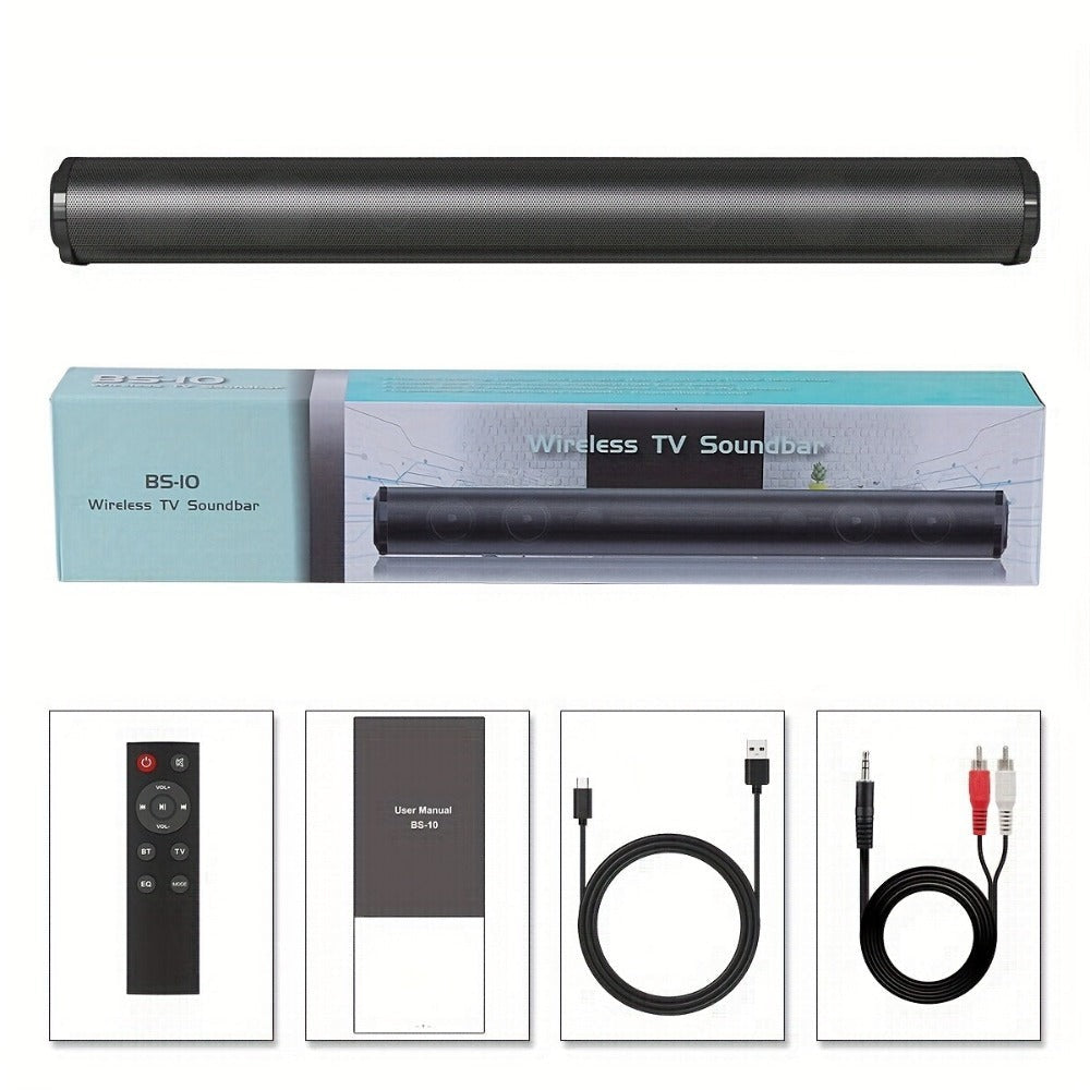 Barra de sonido inalámbrica con subwoofer y control remoto, sistema de cine en casa para TV, altavoces