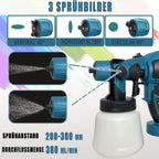 Pistola de pintura inalámbrica compatible con batería Makita de 18V, pistola rociadora de pintura eléctrica de 1000ML con 2 baterías de iones de litio de 3000Mah, aguja de rociado y boquilla de cobre puro, pistola rociadora para cercas, paredes, techos, m