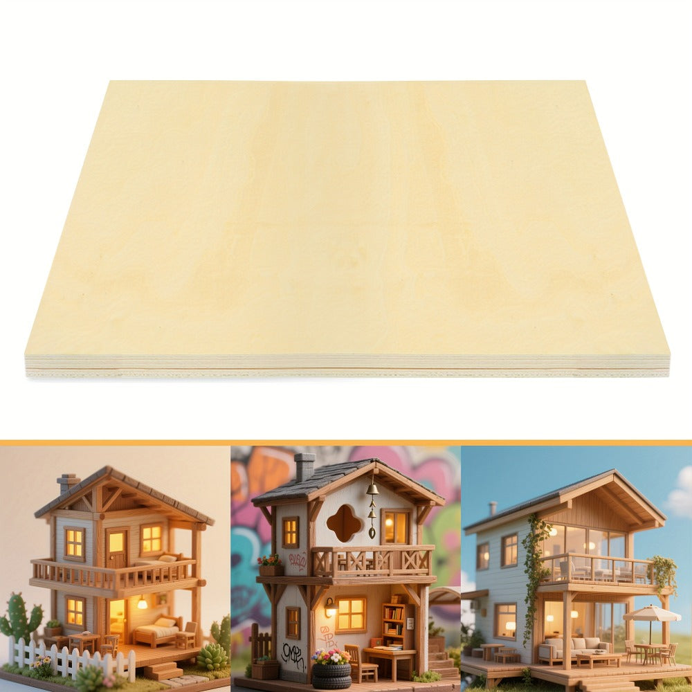 10pcs/300*300*6mm Tablas de Tilo de Alta Calidad para Artesanías, Aficiones, Modelismo, Tallado en Madera y Proyectos con Láser, Proyectos Escolares, Proyectos de Manualidades