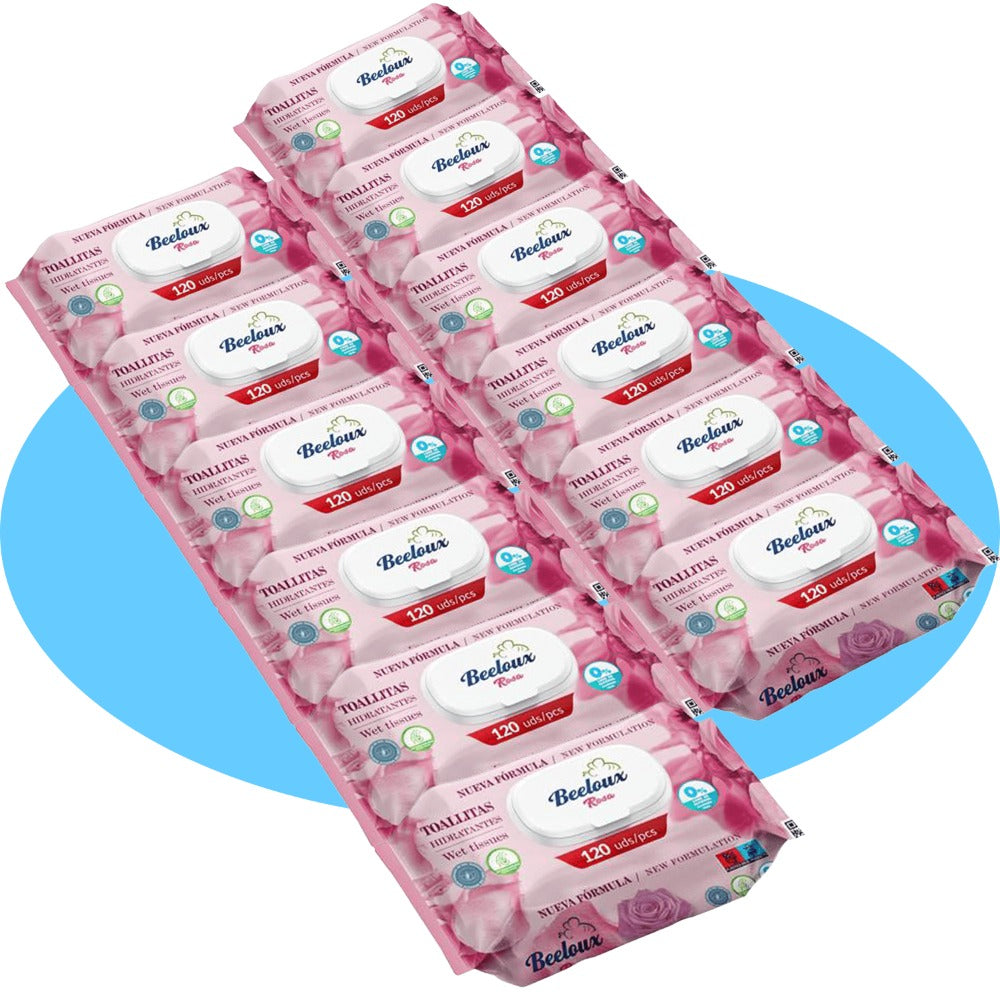 Toallitas Húmedas, Cuidado e Hidratación Profunda, Fibras Ultrasuaves ideales para Piel Sensible, Perfume Fresco, Packs de 3/6/9/12 Unidades, 360/720/1080/1440 Toallitas - Bestline