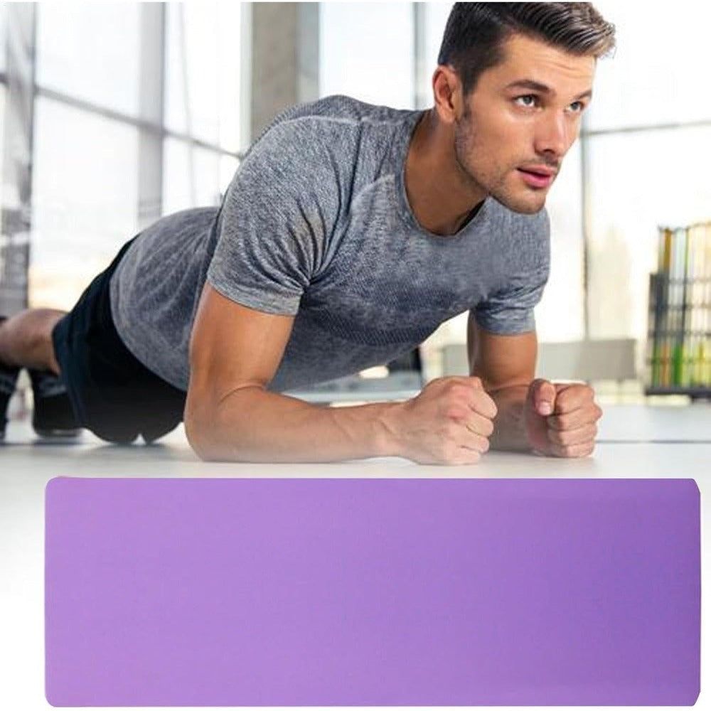 1 paquete - 6mm / 8 mm/10mm (morado / negro / Rosa / azul / gris) almohadilla de yoga antideslizante antisísmica engrosada, estera de yoga sólida duradera 183 * 61cm, almohadilla de fitness de amortiguación grande, almohadilla de fitness universal para ho