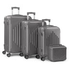 Maleta de Viaje Ligera con Protectores de Esquina, 4 piezas, Tamaño 12/ 20/ 24/ 28 Pulgadas, Carcasa Rígida Duradera, Ruedas Giratorias 360, Gran Capacidad Multifuncional