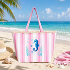 Bolso Tote de playa con estampado de animales marinos, bolso de gran capacidad para mujer, bolso bandolera, ideal para playa, piscina, viajes y uso diario