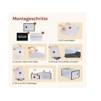 Caja de zapatos apilable, caja de zapatos con puerta magnética, caja de plástico para guardar zapatos, organizador de zapatos plegable para tamaños inferiores a 42, 35X19X25 cm