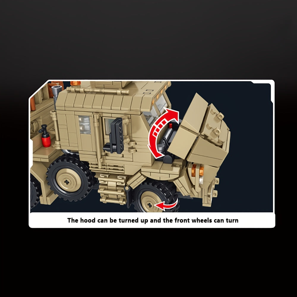 Set de bloques de construcción de vehículo pesado de transporte de tanques de 3482 piezas, modelo de construcción de vehículo de transporte blindado MOC, exhibición de colección para adultos, regalo para entusiastas de modelos de tanques 628015