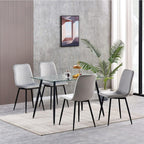 Sillas de comedor MCC Direct en conjunto de 4 piezas Hechas de terciopelo, patas de metal, sillas Lexi, sillas de diseño
