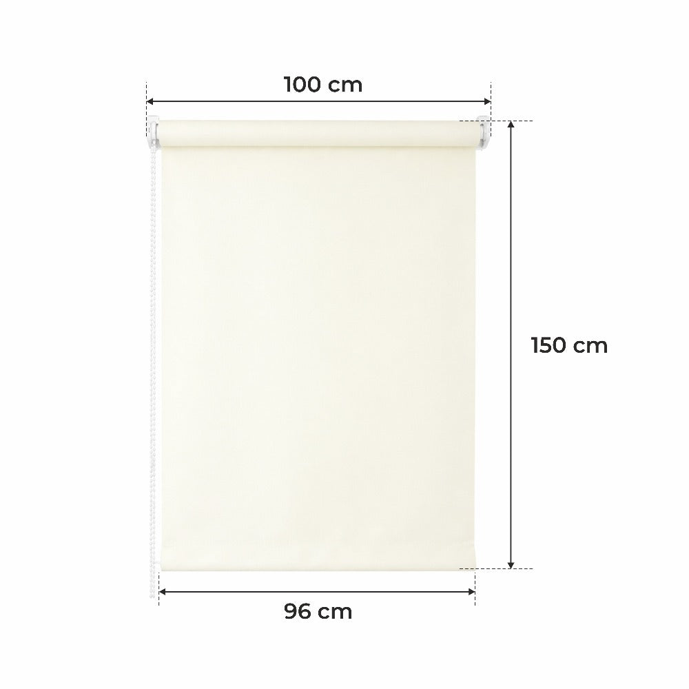 Persiana Enrollable para Ventana • CREMA • 32 tamaños • BOJANEK MINI PERSIANA ENROLLABLE • soportes ajustables • instalación sin taladro • persiana con mecanismo de cadena • cubierta protectora solar • ideal para salas, dormitorios, cocinas, oficinas • pe