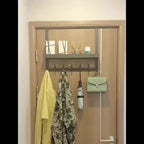 1 estante de almacenamiento para colgar sobre la puerta, fácil de instalar, sin necesidad de taladrar, estilo contemporáneo, extremo pintado, organizador de almacenamiento que ahorra espacio, adecuado para dormitorio, baño y cocina
