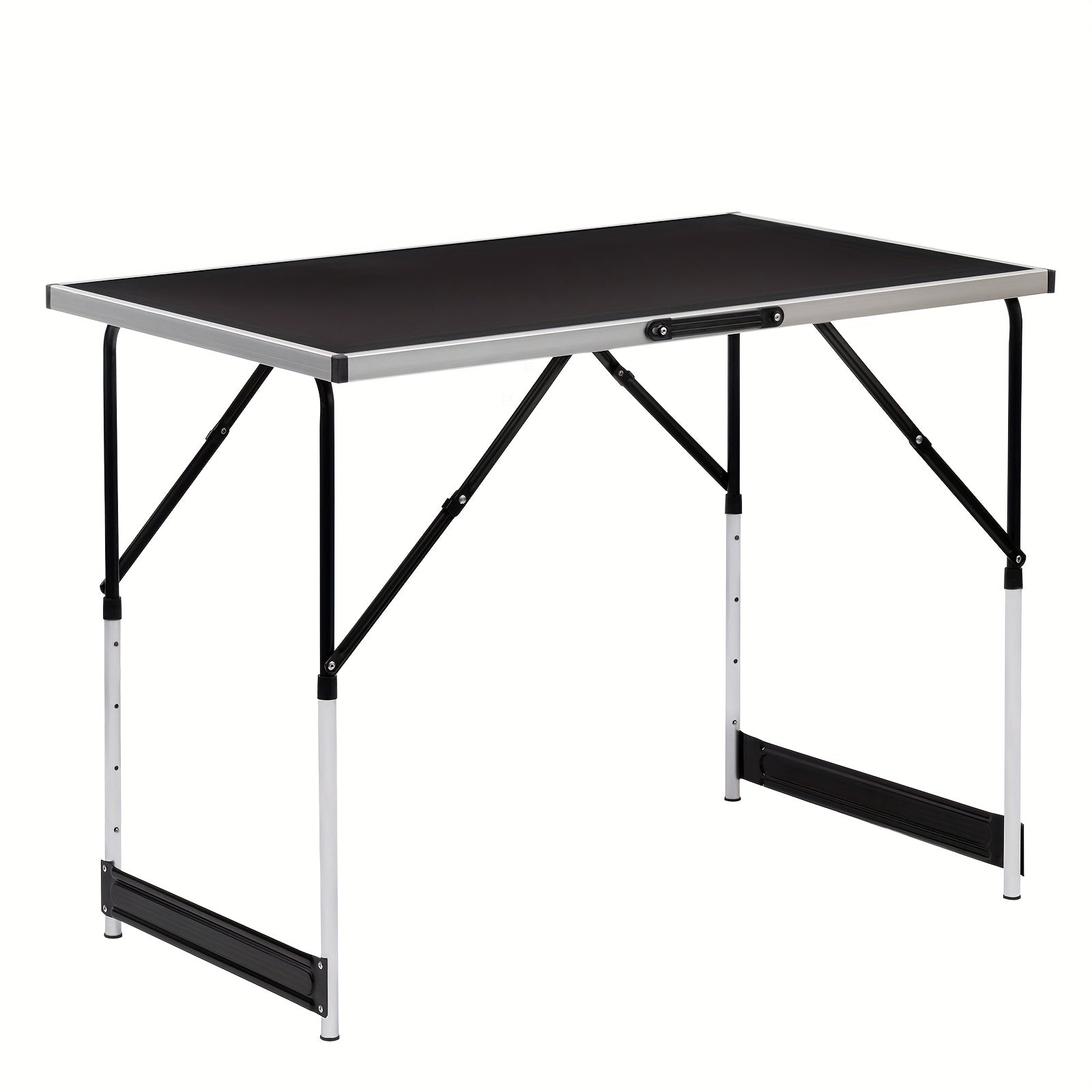 1pc Mesa de Picnic Plegable para Exteriores, Mesa Plegable Ligera para Camping, Aleación de Aluminio, Soporte a Prueba de Óxido, Resistente a los Arañazos, Resistente al Desgaste, Mesa Gruesa, Mesa Plegable Portátil para Camping, Uso Dual para Exteriores