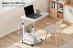 Escritorio Elevable de Altura Ajustable 68.58cm-83.82cm, Escritorio de Ordenador de 3 Niveles con Almacenamiento, Diseño Deslizante Debajo para Ahorrar Espacio, Robusto y Duradero, Fácil de Instalar, Mesa de Estudio Cómoda Ideal para Oficina en Casa, Sofá