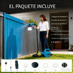Pistola de pulverización de alta potencia HVLP de 800W para pintura gruesa (120 Din-s), recipiente extraíble de 1300ml, manguera de aire de 2.5m y cable de alimentación de 3m, 3 patrones de pulverización para horizontal/vertical, ovalado y redondo, pintur