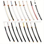 Espadas Katana Anime de Bambú de 104.14cm No Afiladas, Múltiples Estilos Incluyen Cinturón y Soporte para Espada, Regalo de Navidad Halloween, Accesorios de Cosplay para Disfraces de Personajes